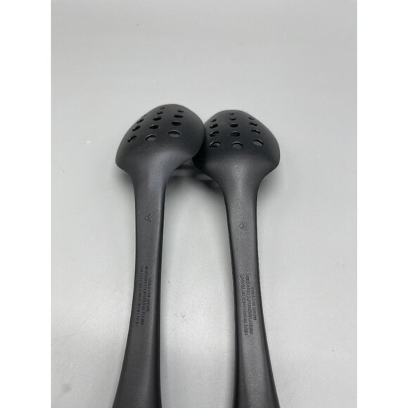 2 slotted spoons Gourmet Solutions plastic with metal handle loop end READ NEW - Picture 6 of 9